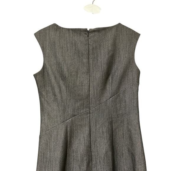 Calvin Klein Size 4 Gray Sleeveless Knee Length Sheath Dress Workwear Classic - Picture 4 of 12
